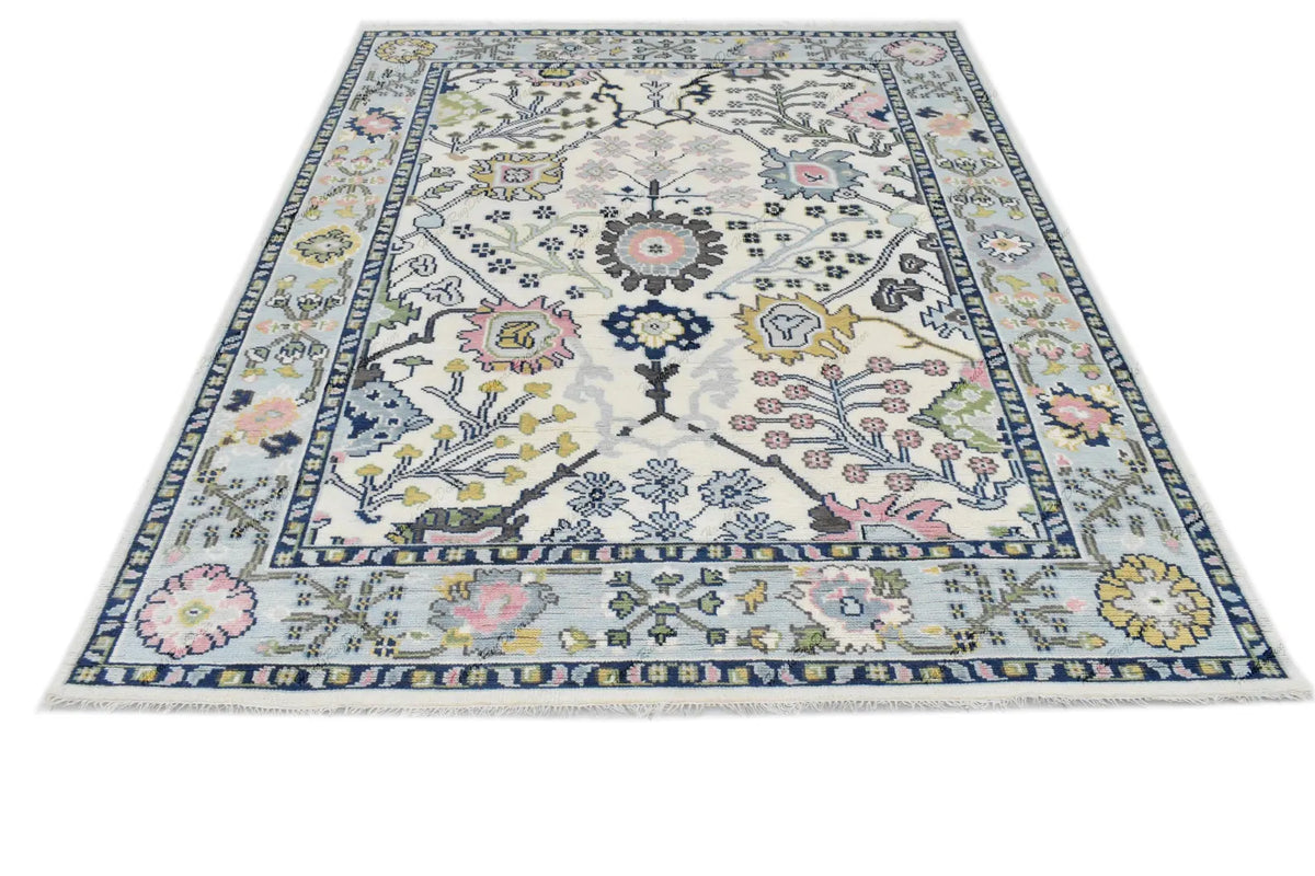 Elden Grove Hand Knotted Oushak Wool Rug