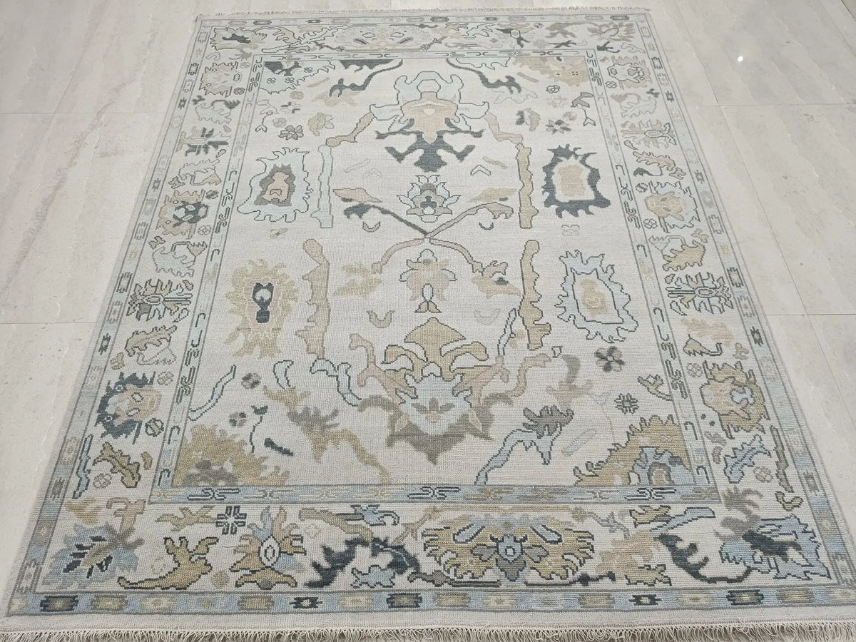 ZIVA Oushak Style Hand Knotted Rug