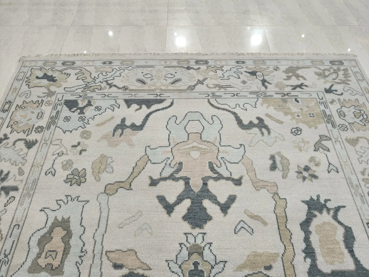 ZIVA Oushak Style Hand Knotted Rug