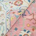 Hand-Knotted Oushak Wool Rug: Pink Beige Pastel Area Rug