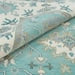 Aqua Oushak Rug Handmade Turquoise Blue Cream Border Area Rug - Hand Knotted Wool Rug, For Living Room Office Bedroom