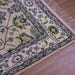 Hand Knotted Ivory Oushak Wool Rug - Floral Medallion
