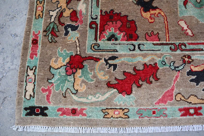 Oushak Rug Turkish Vintage Style Wool Area Rug