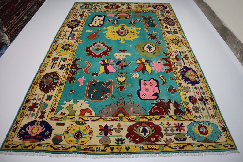 IMPERIAL FIELD Turkish Oushak Wool Area Rug