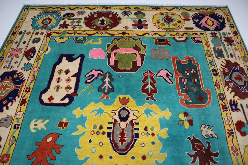 IMPERIAL FIELD Turkish Oushak Wool Area Rug