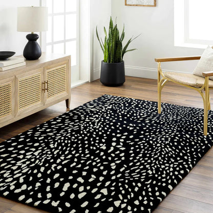 Black and White Hand-Tufted Modern Design Rug For Stylish Home