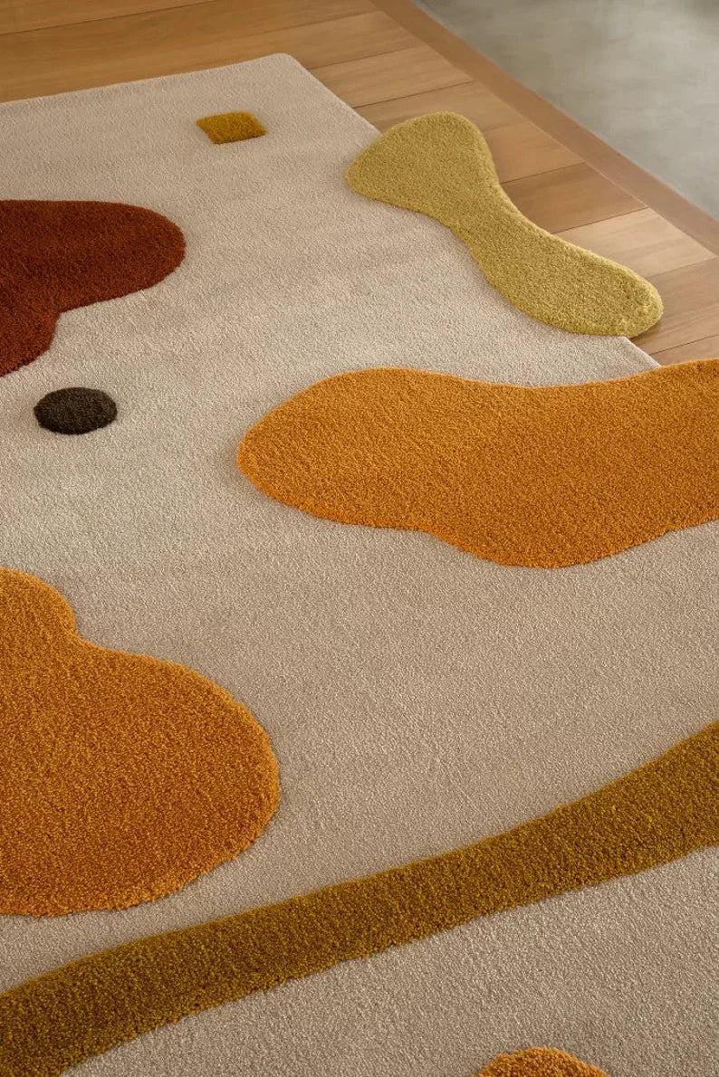 Modern Design Yellow Rug - CD236