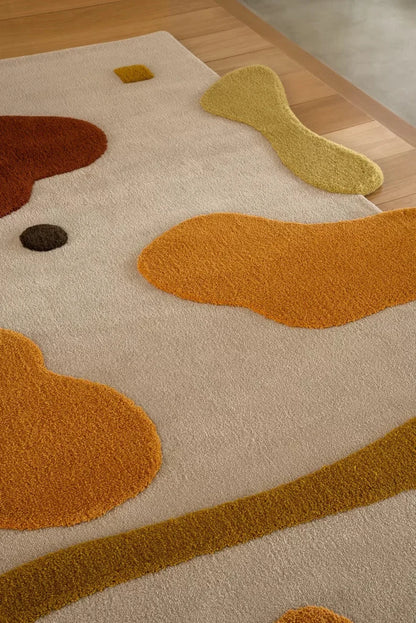 Modern Design Yellow Rug - CD236