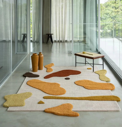 Modern Design Yellow Rug - CD236