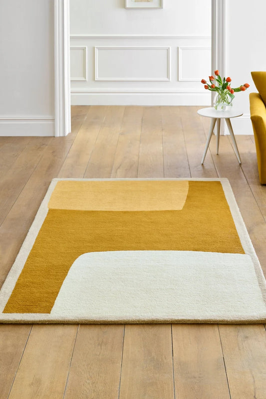 Mustard Color Modern Hand Tufted Rug (MD018)