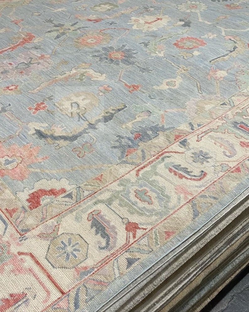 Tamberly Modern Turkish Oushak Wool Area Rug