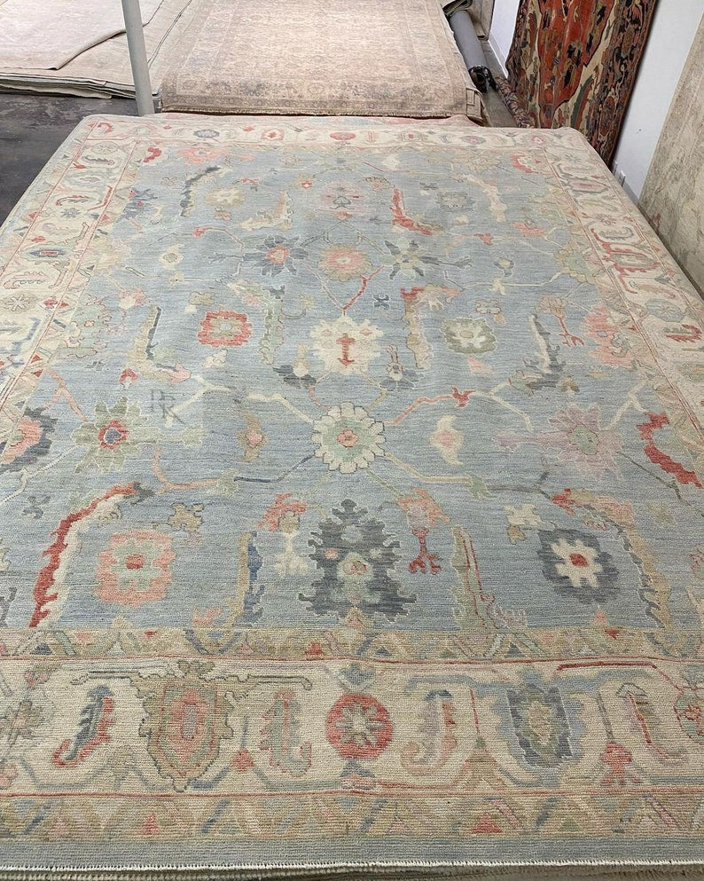 Tamberly Modern Turkish Oushak Wool Area Rug