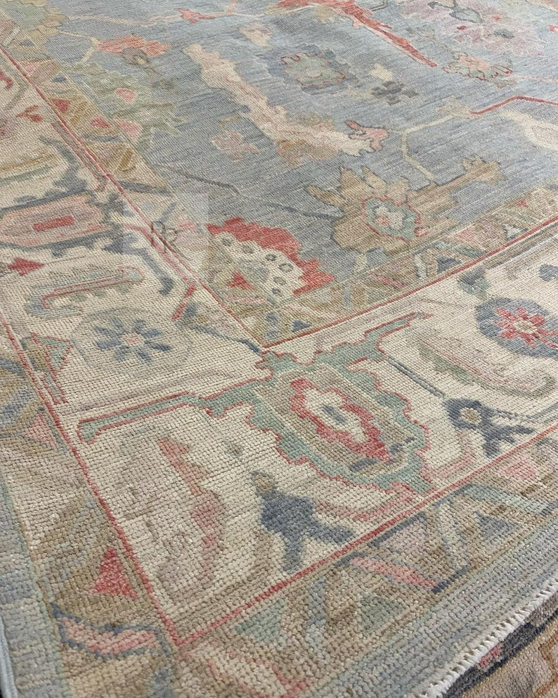 Tamberly Modern Turkish Oushak Wool Area Rug
