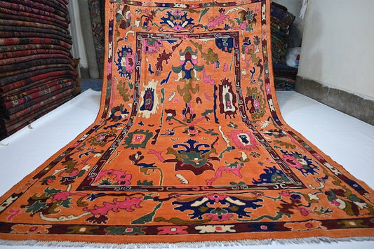 Orange Color Vintage Oushak Rugs