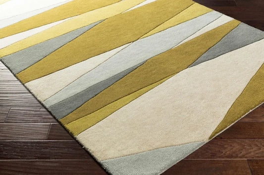 Mustard Color Hand Tufted Rug for your home decore (MD012)