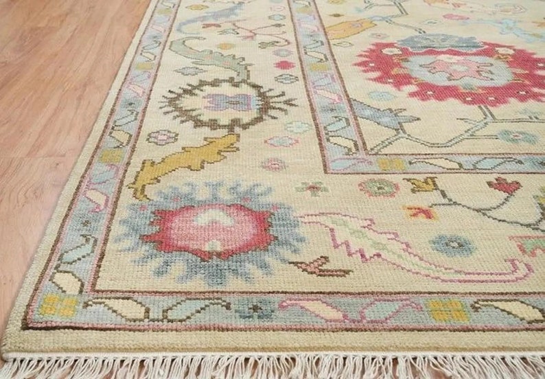 Sand Oushak Rug - Hand-Knotted Wool Turkish Rug