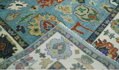 Hand Knotted Accent Multi Size Contemporary Oushak Rug