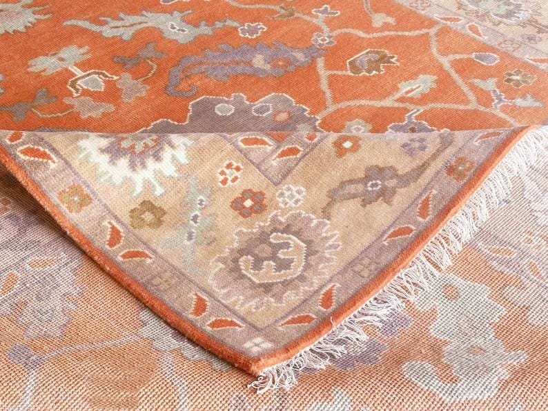 Hollingsworth Hand knotted Peach Oushak Rug