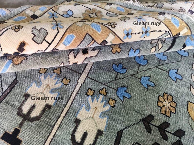 CLAYBOURNE Hand-Knotted Oushak Wool Area Rug