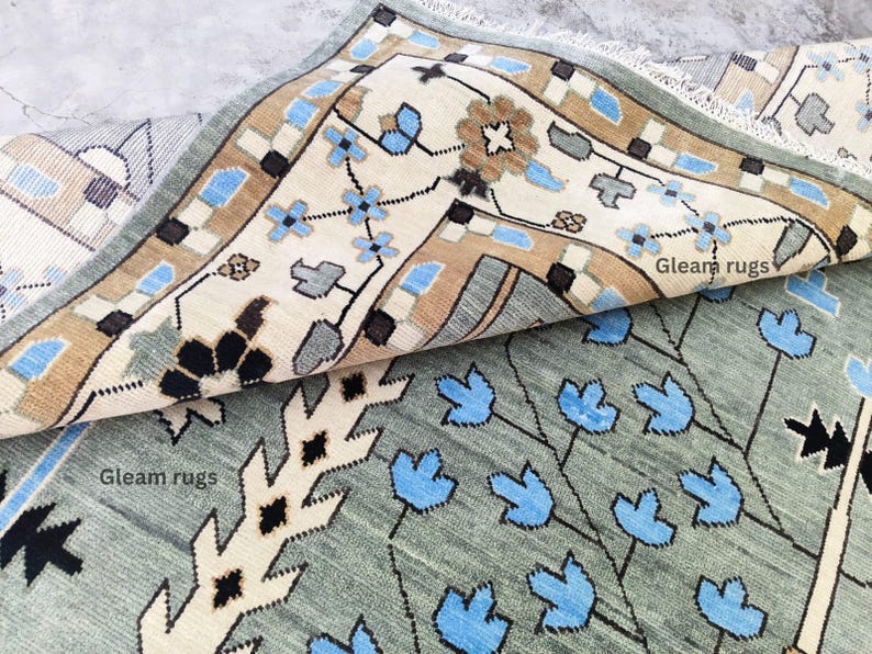 CLAYBOURNE Hand-Knotted Oushak Wool Area Rug