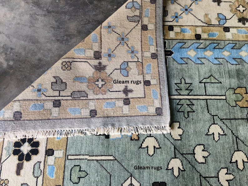 CLAYBOURNE Hand-Knotted Oushak Wool Area Rug