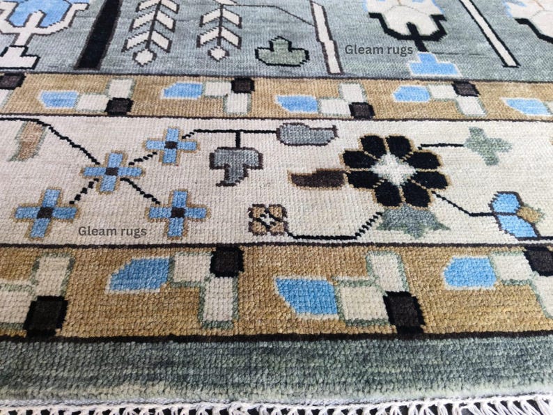 CLAYBOURNE Hand-Knotted Oushak Wool Area Rug