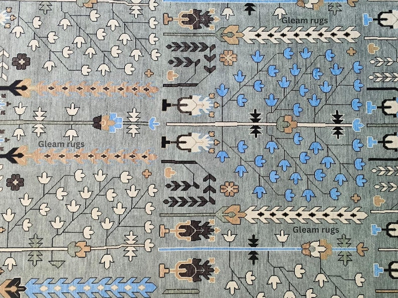 CLAYBOURNE Hand-Knotted Oushak Wool Area Rug
