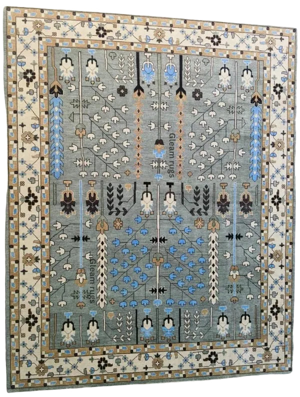 CLAYBOURNE Hand-Knotted Oushak Wool Area Rug