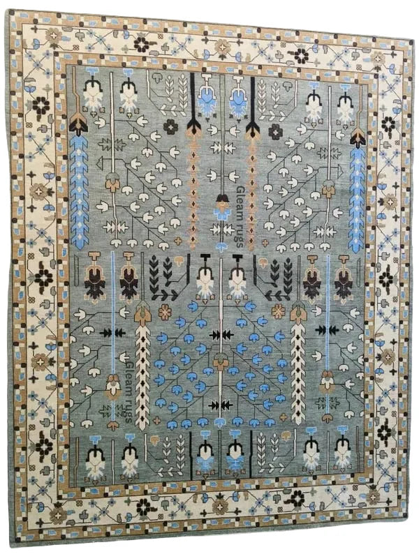 CLAYBOURNE Hand-Knotted Oushak Wool Area Rug