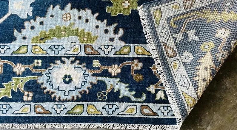 DUNMORE Hand Knotted Oushak Area Rug
