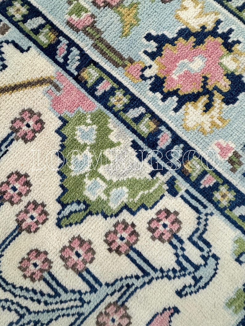 Cressida Field Hand-Knotted Oushak Wool Rug