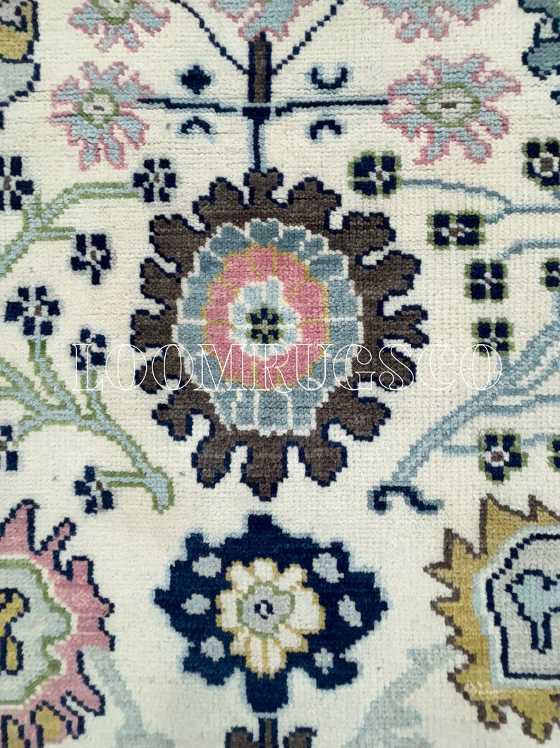 Cressida Field Hand-Knotted Oushak Wool Rug