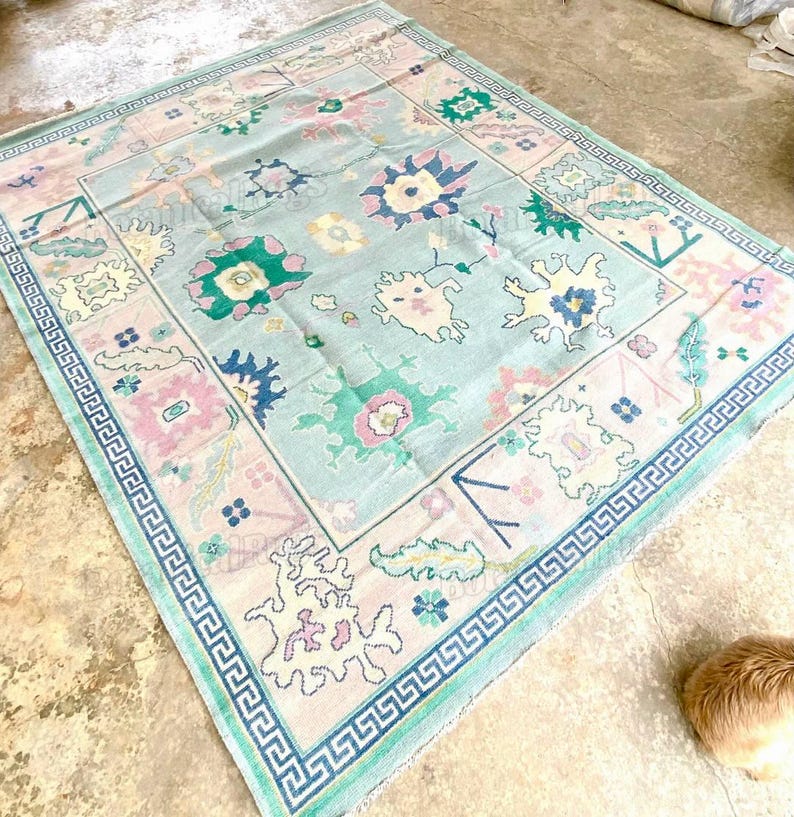 The Cairnfield Hand-Knotted Oushak Wool Area Rug