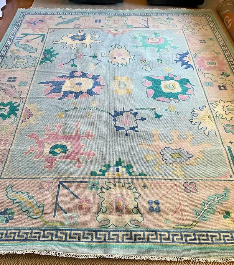 The Cairnfield Hand-Knotted Oushak Wool Area Rug