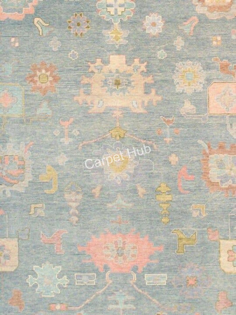 The Orvella Hand Knotted Oushak Wool Area Rug