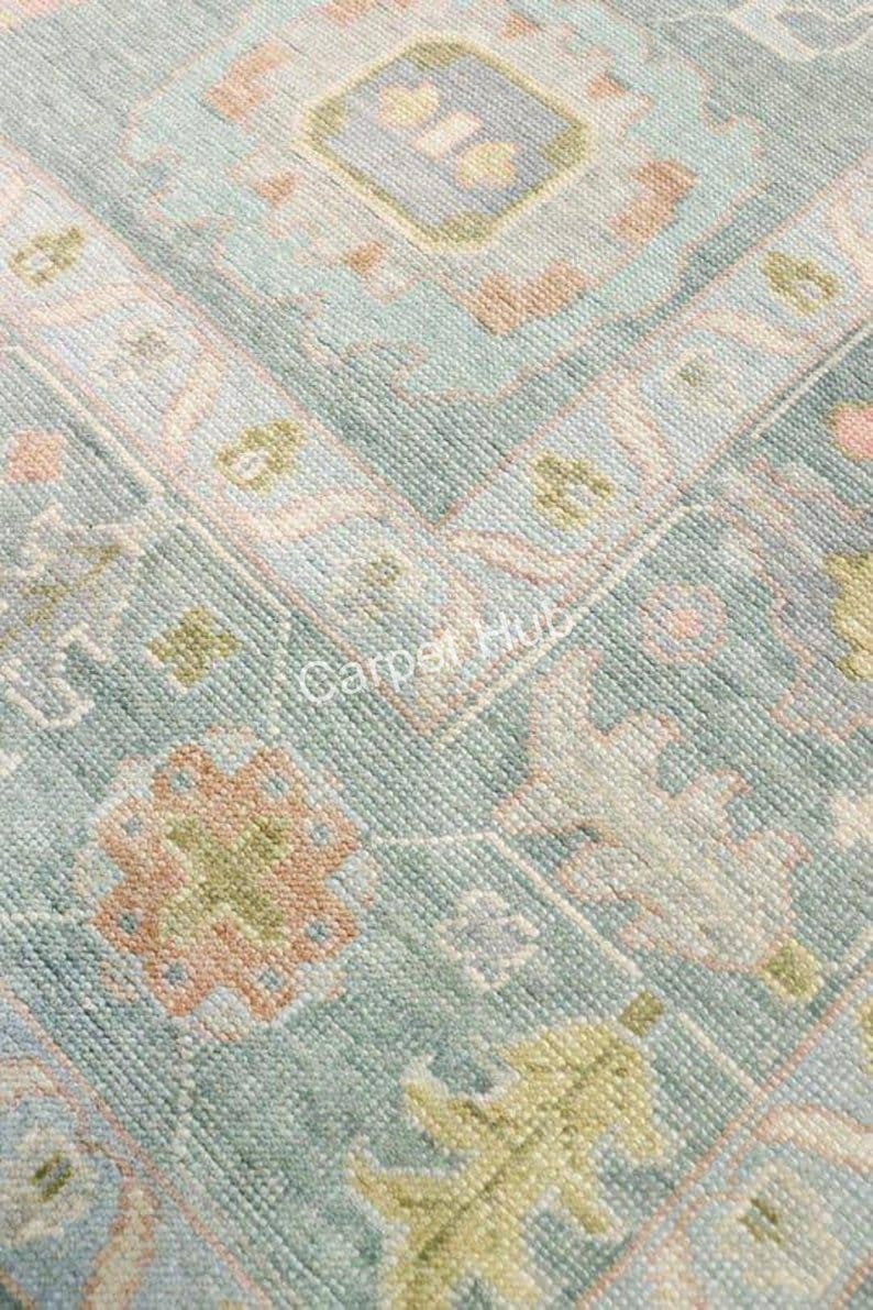 The Orvella Hand Knotted Oushak Wool Area Rug