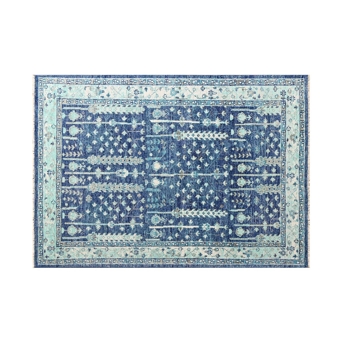 HEARTHFIELD Hand Knotted Turkish Oushak Wool Area Rug