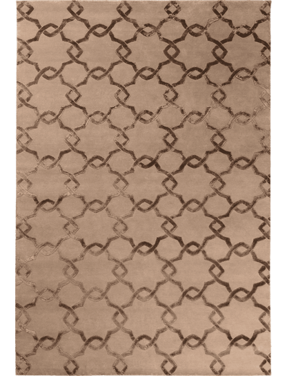 Brown Color Geometrical Design Rugs -Bisha Rugs