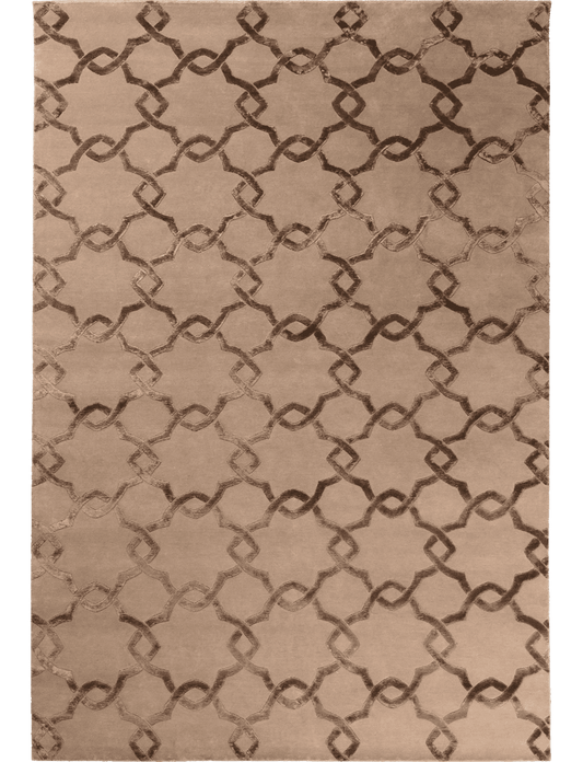 Brown Color Geometrical Design Rugs -Bisha Rugs