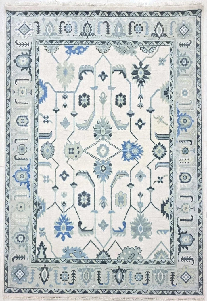 MOONSTONE Oushak Style Hand Knotted Rug
