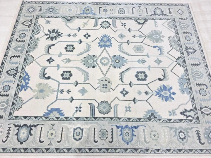 MOONSTONE Oushak Style Hand Knotted Rug