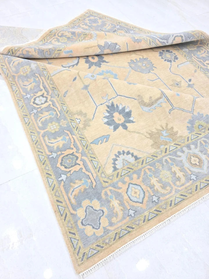 LUXEORA Oushak Style Hand Knotted Rug