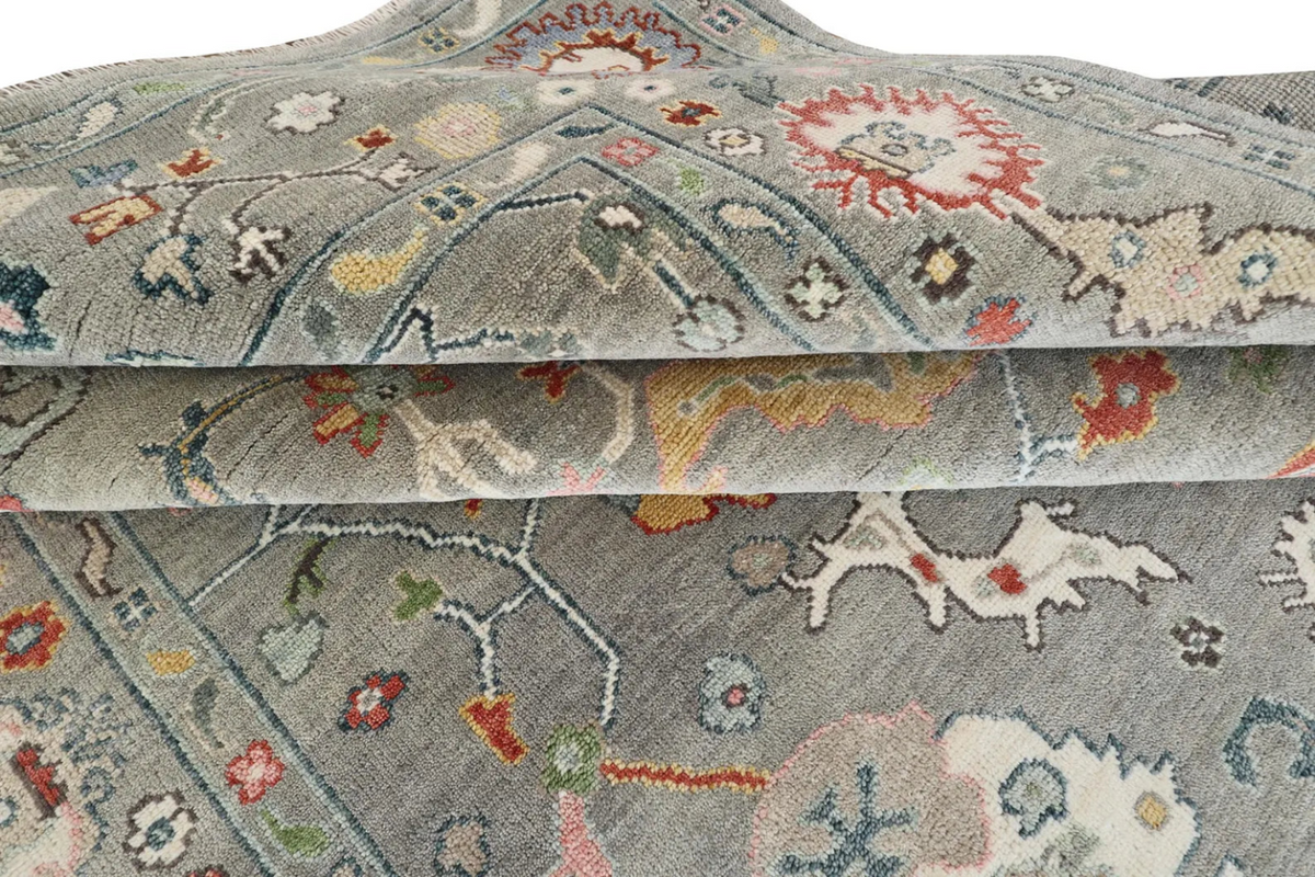 GREIGE Oushak Style Hand Knotted Rug