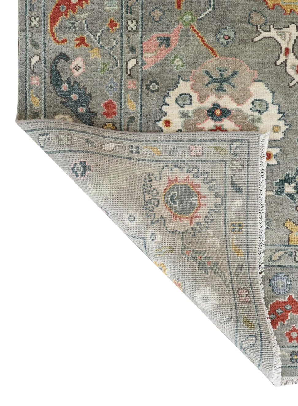 GREIGE Oushak Style Hand Knotted Rug
