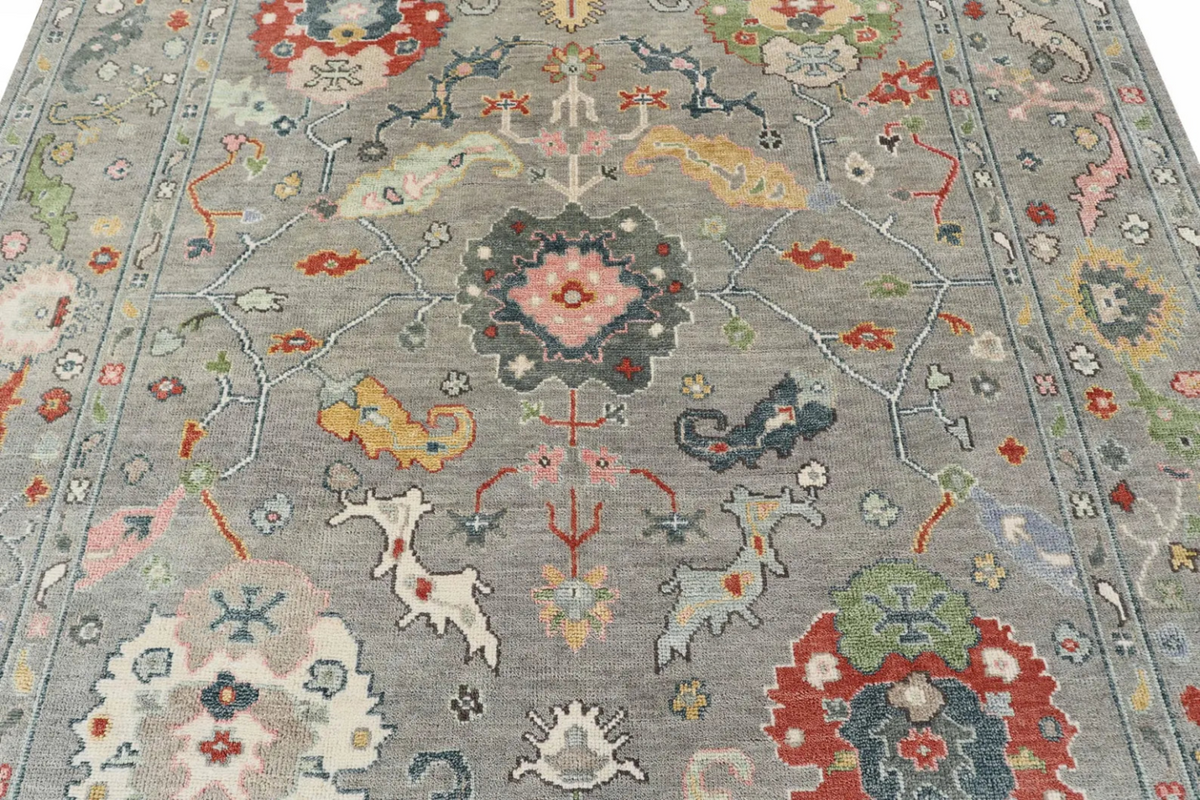 GREIGE Oushak Style Hand Knotted Rug