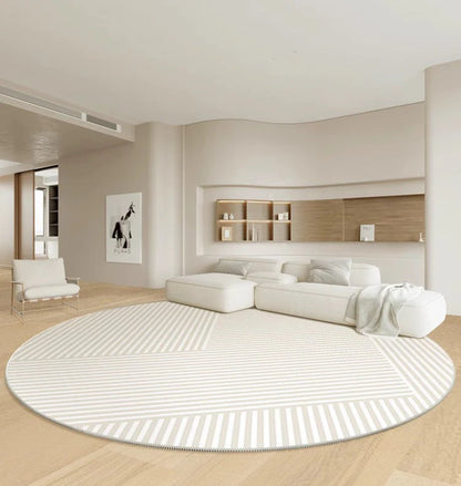 Contemporary Modern Round Rug for Living Room- Bisha-Rugs