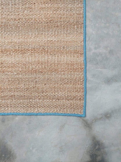 JP0024 BENGAL – NATURAL JUTE & MEDITERRANIAN BLUE RUGS