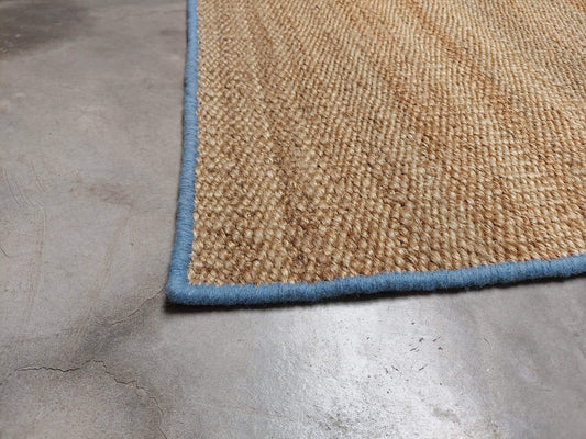 JP0024 BENGAL – NATURAL JUTE & MEDITERRANIAN BLUE RUGS