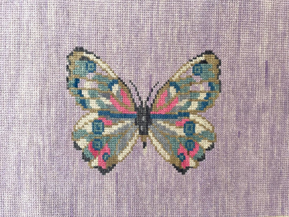 L-027 BUTTERFLY MINI IN LILAC Hand Knotted Rug