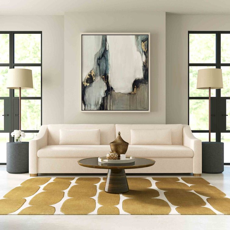 Mustard Color  Wool Area Rug